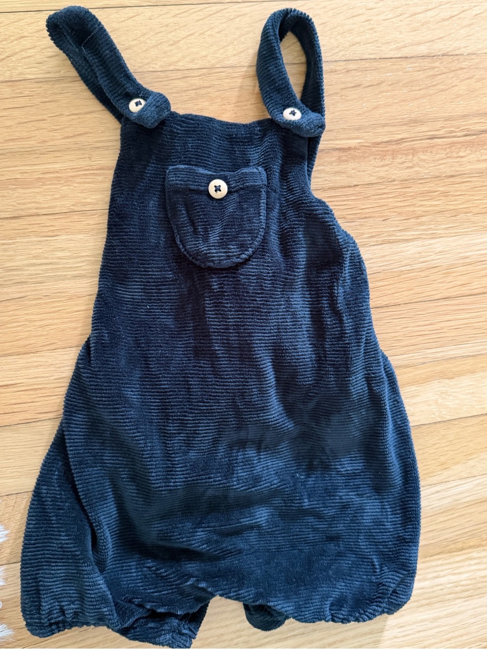 Zara Kids Corduroy Baby Romper Overalls in Navy